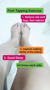 Try this exercise for your Feet Tapping to relieve old cold legs, Feet edema, to improve walking ability of the elderly. #Engaging #advicetips #healthtips #blessed #pageviralシ゚ #Informative | Mommy Vhi vlog