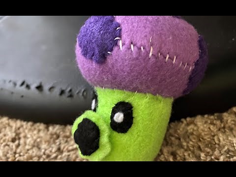 (PvZ plush)DIY How to make a puff shroom (sewing required)