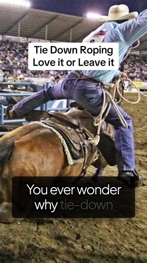Tie Down Roping—Love it or Leave it. Though tie down roping is loved by many, there is some controversy surrounding the sport. Some events and states have dropped the event all together. Leave your vote in the comments: love it or leave it. Like and follow for more. Rodeo Roots When did Rodeo begin Rodeo History The first Rodeo Were vaqueros the first cowboys Rodeo Controversy How is rodeo America’s most patriotic sport. Rodeo Cowboys Rodeo Cowgirls #RodeoStrong #CowboyCulture #RodeoRoots #SaveT