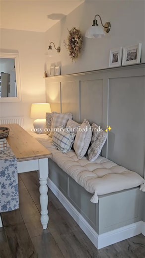 My styled thrifted finds ✨️ its been a while since ive been and had a good mooch in the charity shops ( I mean i have a good excuse 🤭👶🏻) i might have to pop in soon and have a look i also cant wait for car boot season to start again soon. #moderncountrydecor #thriftedhomedecor #cosyhome #thriftedvsstyled #countrydecor