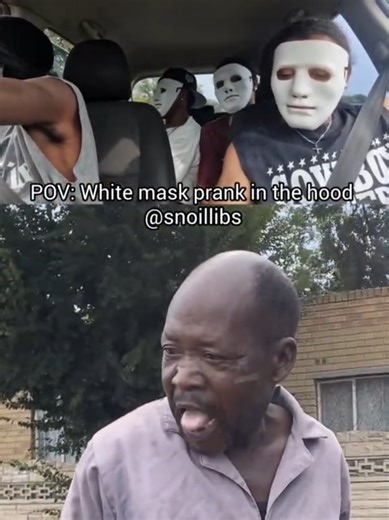 White Mask Prank Hilarity in the Hood
