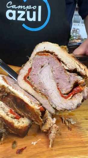 Pork roulade with a filling that will surprise you #recipe #pork #cooking