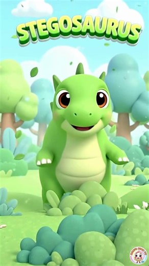 🟢 Learn Colors with Dinosaurs | Green Stegosaurus for Kids 🦖🌈#LearnColors#Stegosaurus #GreenDino