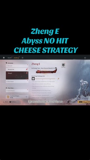 Zheng E Abyss No Hit Cheese Strategy Guide