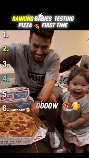 Ranking Babies Trying Pizza 🍕😂 First Time#shorts