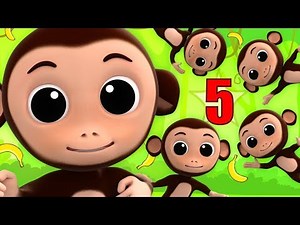 Five Little Monkeys | Nursery Rhymes | Songs For Children & Babies By Luke & Lily