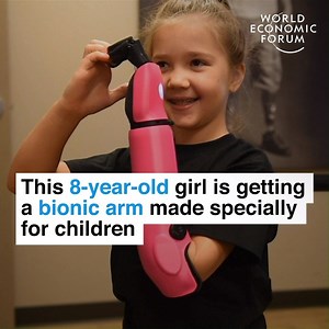 80K views · 865 reactions | Now she can ride her bike and play golf with her dad.  Read more: https://wef.ch/2M9L1Eq | World Economic Forum | Facebook
