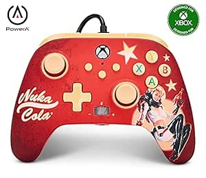 PowerA Enhanced Wired Controller for Xbox Series X|S - Fallout: Nuka Cola, Detachable 10ft USB-C Cable, Mappable Buttons and Rumble Motors, Officially Licensed for Xbox