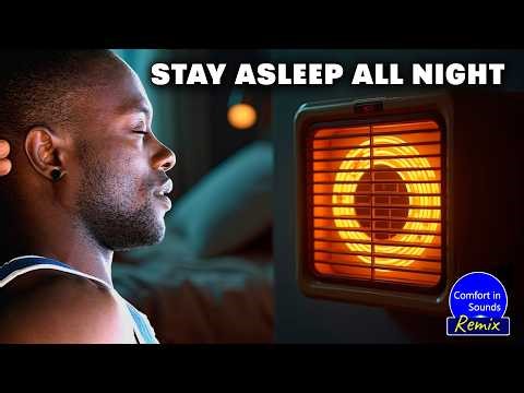 Rain Noise & Heater White Noise for Deep Sleep 10 Hours | Fall Asleep Peacefully Tonight