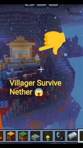 "Vileger Survive Nether 👀 😱"#minecraft #gaming #shorts