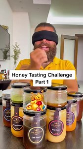 Honey Tasting challenge🍯 blindfolded🤣 - - - #jarhoney #honey #honeychallenge #honeytastingchallenge #blindfolded #blindfoldedchallenge #kingofbees #kingodqueens #kingofhoney #trend #trending #fun #funny #funnyvideos #prank #tasting | JAR Honey