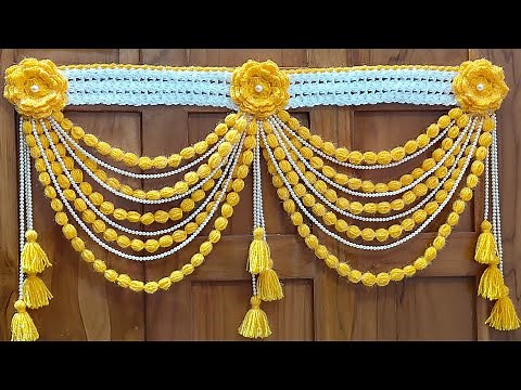 Amazing woolen toran design 🥰 Door hanging toran 💫 Gate parda Step by step tutorial 💯 Bandhanwar