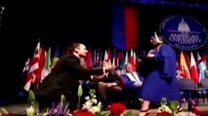 Woman graduates, gets engaged same day
