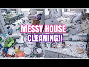 MESSY HOUSE CLEANING | EXTREME CLEANING MOTIVATION 2024 | SPEED CLEANING