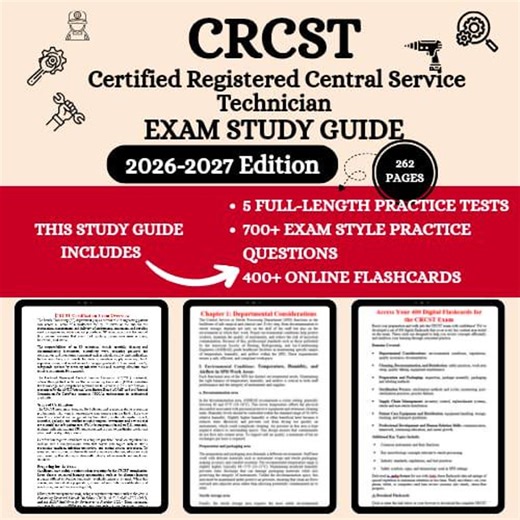 CRCST Exam 2026-2027 | CRCST Study Guide | Sterile Processing Technician Exam Prep | 700 Questions | 400 Flashcards - Etsy