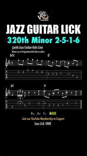 Modern Jazz Guitar Lick: Melodic Sequence & Diminished Arpeggio 🔥 | Lick #320