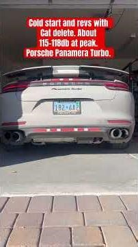 Porsche Panamera Turbo with secondary cat delete #exhaust #coldstart #porschepanameraturbo #porsche