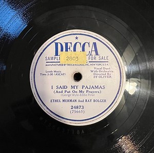 Ethel Merman And Ray Bolger - I Said My Pajamas (And Put On My Prayers) / Dearie