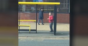 Man can't resist dancing at bus stop and his moves have heads turning