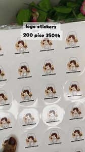 Logo Sticker.❤️✨ Round Or Square. Minimum Order Only 200 Pcs.❤️ Now it is the turn of those who didn't take product from us yet. Take Your Customize Design. To Confirm The Order Knock Us. #sticker #stickerprinting #logostickers #printing #printingcompany #printingservices #viralreels #280tkcombomehendi #print #logostickers #reelsfb | Glow Touch By Waziha