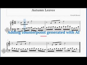 Generate Bach's style counterpoint with AI