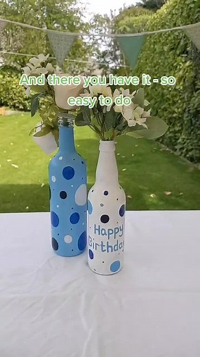 DIY Painted Bottles for Easy Party Decor | Bottle Decorating Ideas