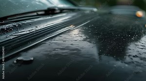 A tight view of the sunroofs seal which helps to prevent water and air from entering the car.