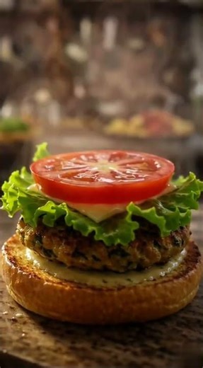 The Ultimate Sizzle: Building the Perfect Gourmet Burger 🍔✨ #shorts