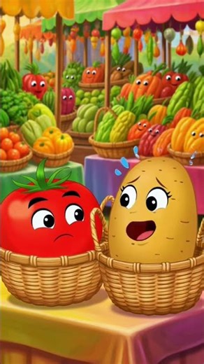 Funny Tomato 🍅 and Potato 🥔 Talking in Kitchen | Talking Vegetables Comedy Animation | Funny Shorts