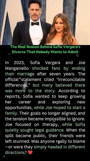 The Real Reason Behind Sofia Vergara's Divorce That Nobody Wants to Admit #viral #history