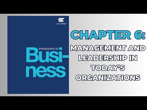 OpenStax Introduction to Business (Audiobook) - Chapter 6: Management & Leadership in Today's Org's.
