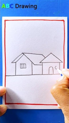 Simple Scenery Art | Easy And Beautiful Art For Beginner #drawing #art #shorts