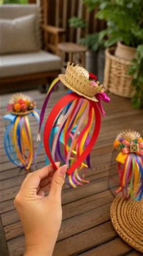 Tiaras Festa Junina Infantil e Adulto Kit 3 6 12 Peças Arquinho Caipira Chapéu Palha🤠✨️