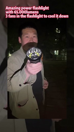 amazing power flashlight 🔦 with 65000lumens #goodthing #flashlight #ledlights #fyp #tiktok #led