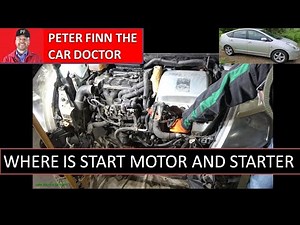 Where is START motor and Starter in Toyota Prius? Years 2000 to 2022