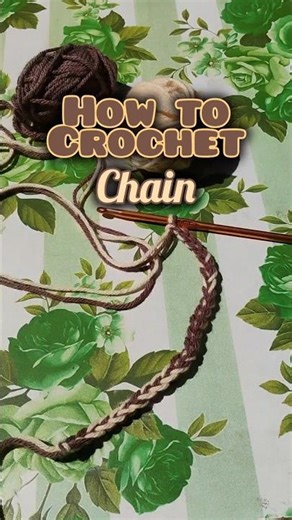 How to Crochet Chain Stitch 🧶 | Crochet Chain Tutorial | #crochet #crochettutorial #crocheting #yt
