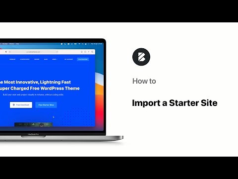 How to Import a Starter Site with Blocksy | Blocksy Basics