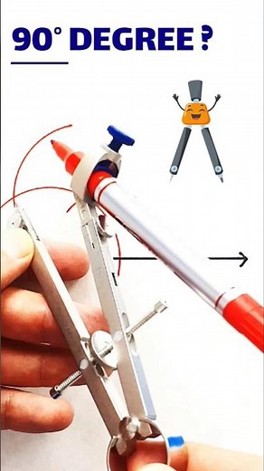 Draw a perfect 90° angle easily with a compass! #mathtricks #Geometry #practicalgeometry #Maths