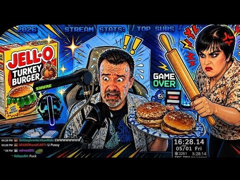 DSP Feasting With The Pig! Rages Against Chat Because Kat Made Him Disgusting Turkey Burgers