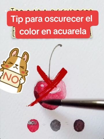 Tip para oscurecer colores en acuarela