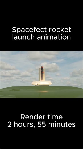 Spacefect launch #blender3d #blenderanimation #bluearchiveglobal #3danimation