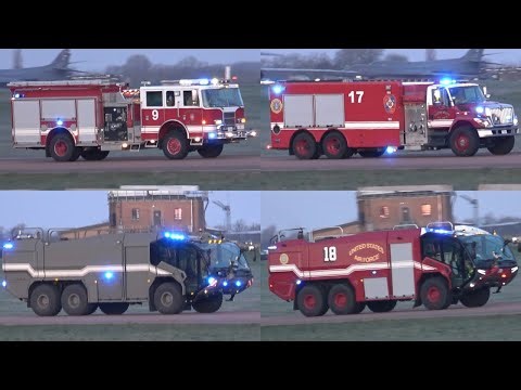 United States Air Force Fire Department movement at RAF Fairford - 14/03/2026