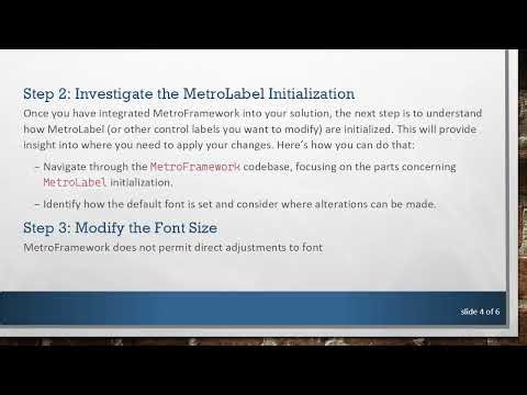 Changing the Default Font Style and Size in the MetroFramework for C# WinForms