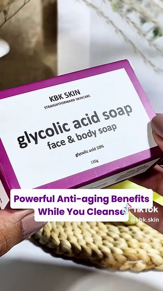 If smooth, glowing skin is the goal — glycolic acid is the answer. Our bar soap is doing way more than just cleansing. #KBKSkin #KBKGlow #fyp #fypviralシ #skincare #skincareroutine