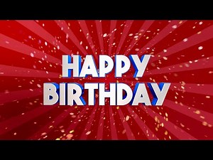 Happy Birthday Visual Background 1 Hour | 4K Celebration Loop | Happy Birthday Song | Confetti Blast