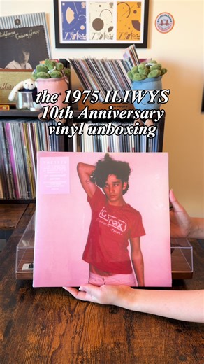 Let’s unbox ILIWYS 10th Anniversary edition pink vinyl pressing with alt cover by the 1975! I like it when you sleep, for you are so beautiful yet so unaware of it just turned 10 years and to celebrate, the 1975 released this new pressing of the album on pink vinyl with 17 special art cards! Which I love, because now I can choose to display one of the art cards (not the biggest fan of this bizarre pic of Matty Healy on the cover lol!) . . . #vinylunboxing #the1975 #ILIWYS #vinylrecords #vinylcol