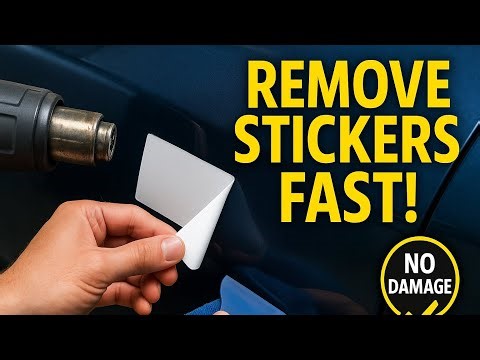 Auto Stickers and Label Removal Techniques _ Quick and Easy Way 
