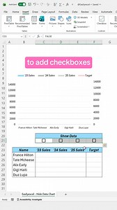 1.8K views · 18 reactions | Learn how to create a dynamic checkbox chart in Excel with Scribe #scribe #exceltricks #WorkHacks #accounting #spreadsheets #finance #exceltips #corporate #Excel #tutorial | Easilyexcel | Facebook