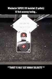 Winchester SUPER X 00 buckshot (9 pellets) 10 Yard accuracy testing...#buckshot #airsoft #youtube