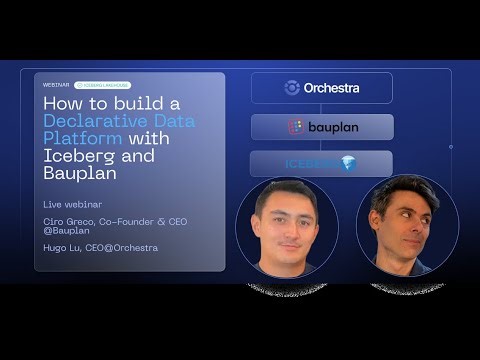 How to build an iceberg lakehouse with Orchestra and Bauplan using only python and .yml #iceberg
